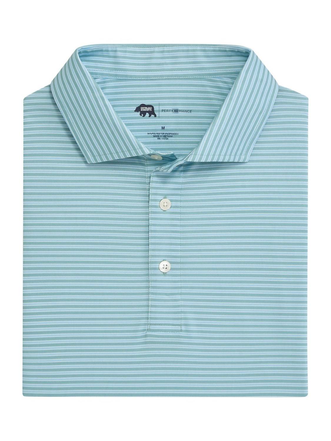 Onward Reserve - Men's Trophy Stripe Performance Pique Polo