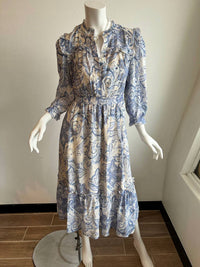 Pinch - Women's Button-up Cinched Midi Waist Dress