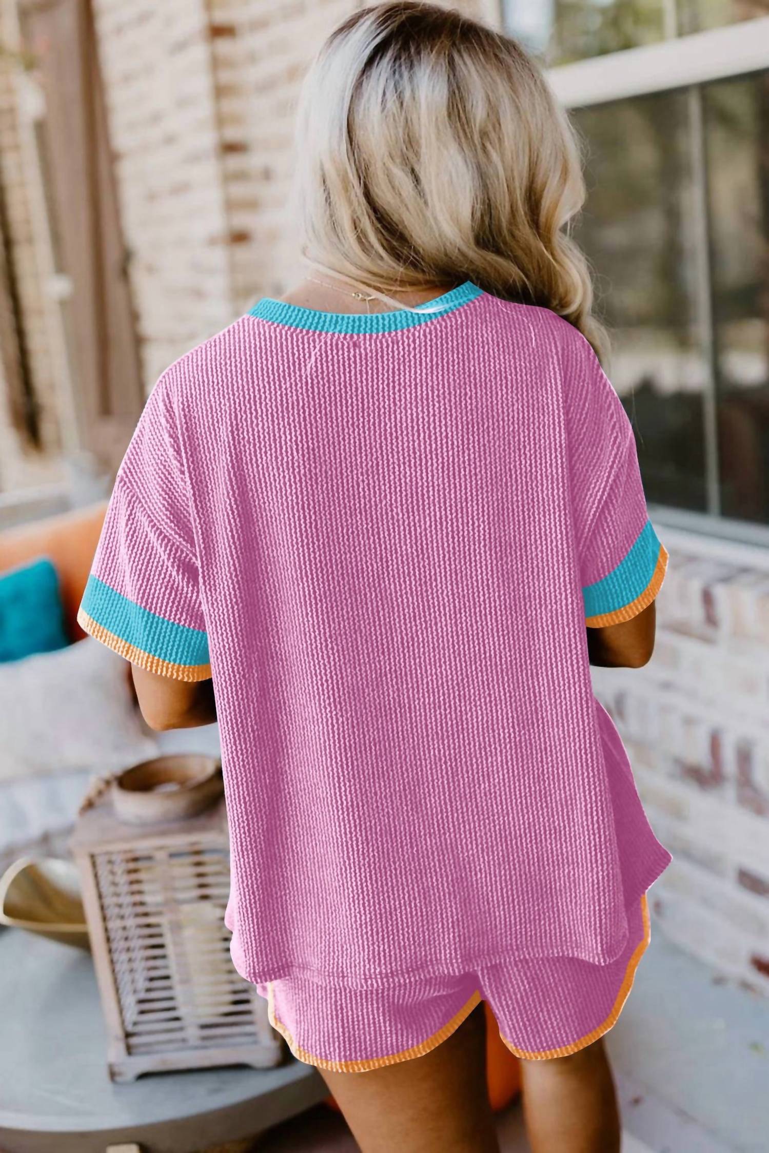 Dear Lover - Ribbed Tee And Short Sets