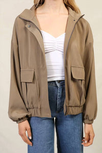 Lumiere - High Neck Zip Up Jacket