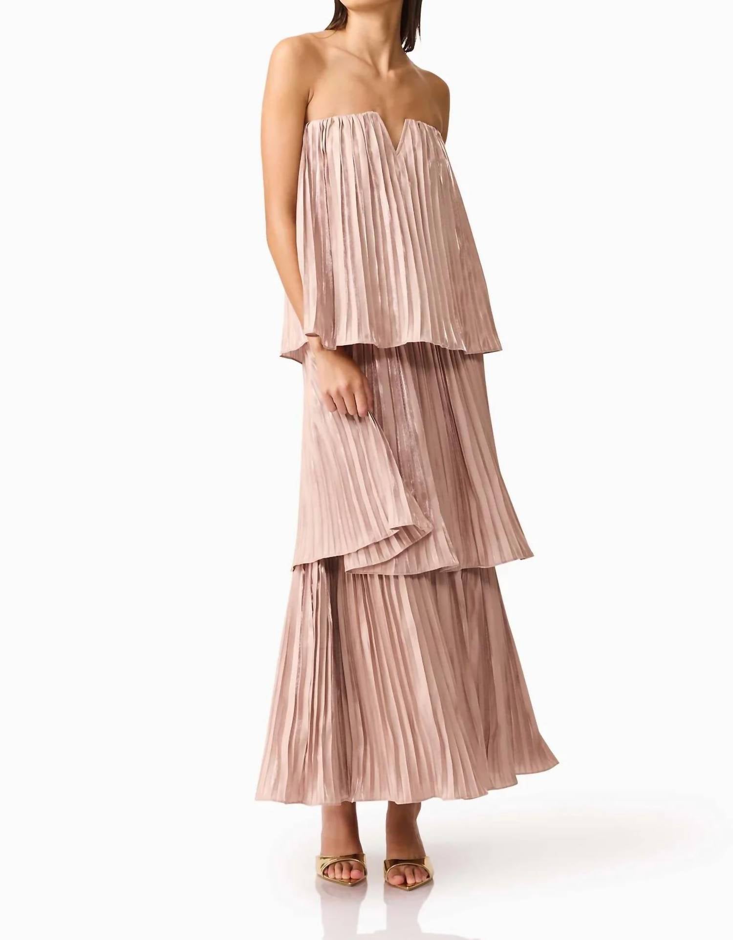 Elliatt - Lison Tiered Strapless Gown