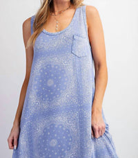 Easel - Sleeveless Printed Dress
