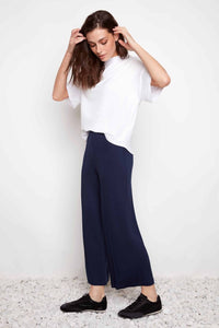 Up! - Provence Wide Leg Pintuck Cropped Pant