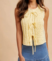 Anniewear - Ditsy Floral Cotton Blouse With Front Tie