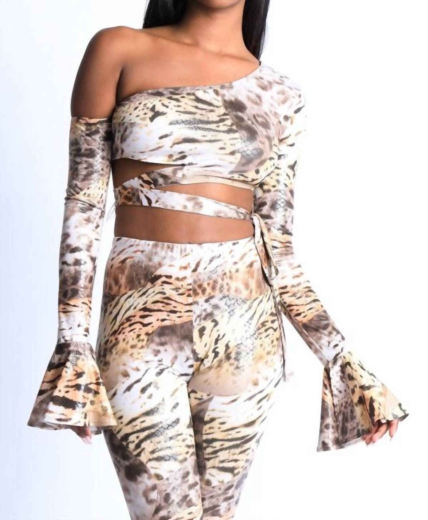 K Too - Jungle Asymmetric Shoulder And Legging Set