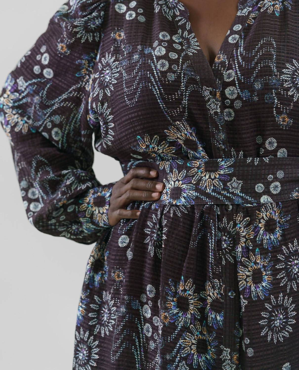 Marie Oliver - Hannon Long Sleeve Maxi Dress - Plus