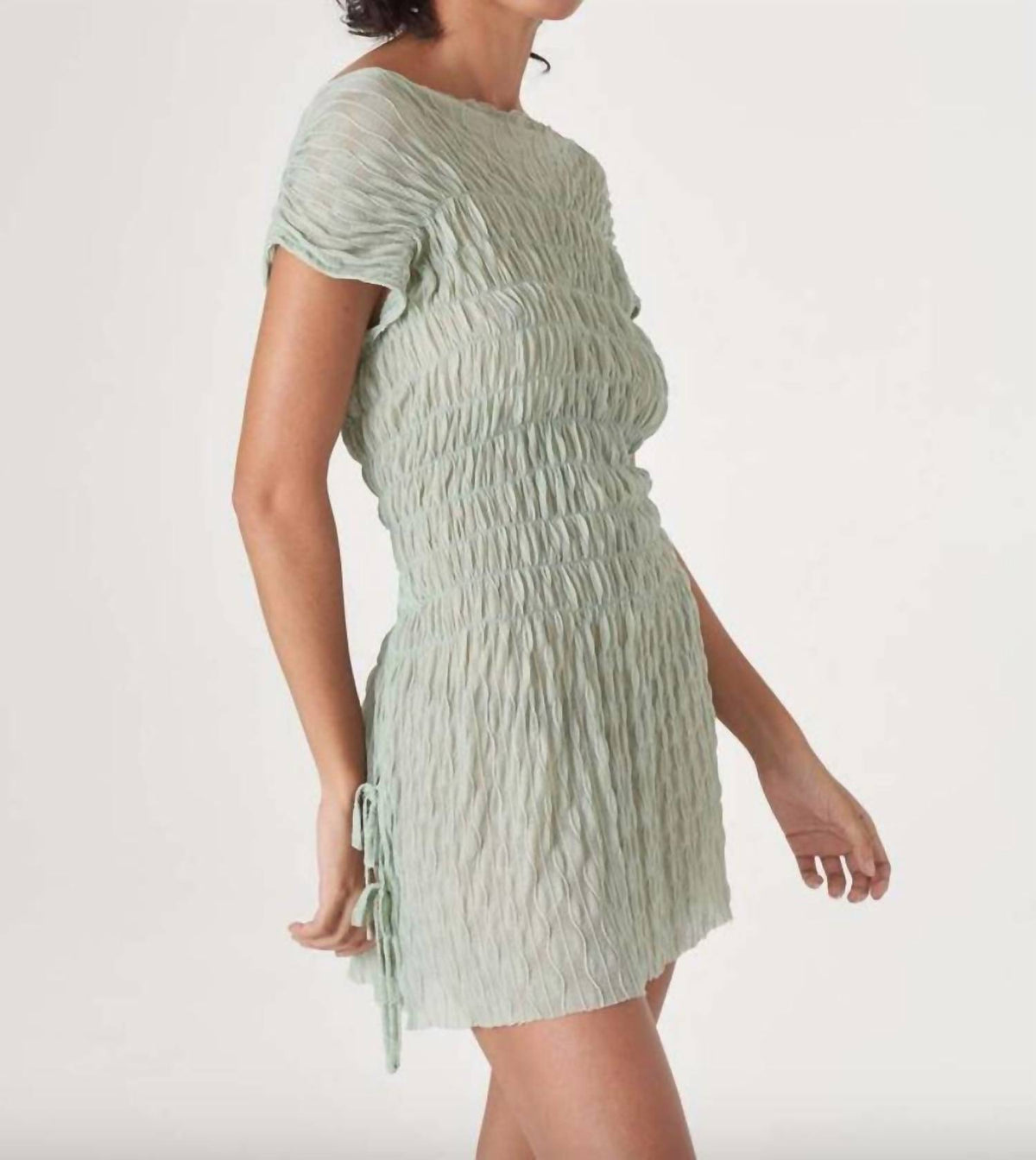 Find Me Now - Second Skin Ruched Ross Mini Dress