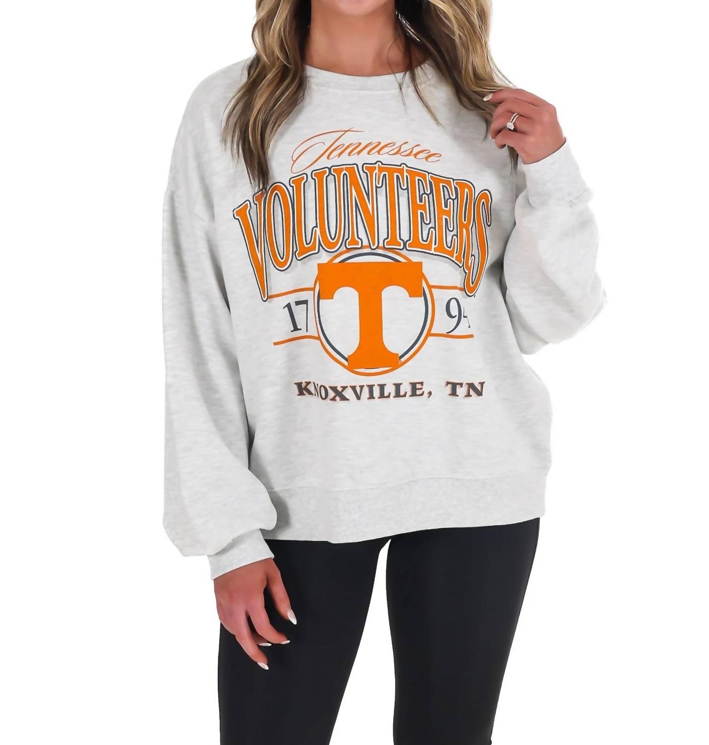 Pressbox - Women's Tennessee Volunteers Crewneck Fleece Sweatshirt