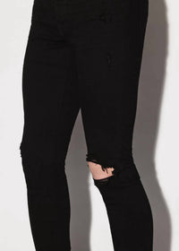 Amiri Men's Broken Jeans in aged black - men's jeans - alternate view