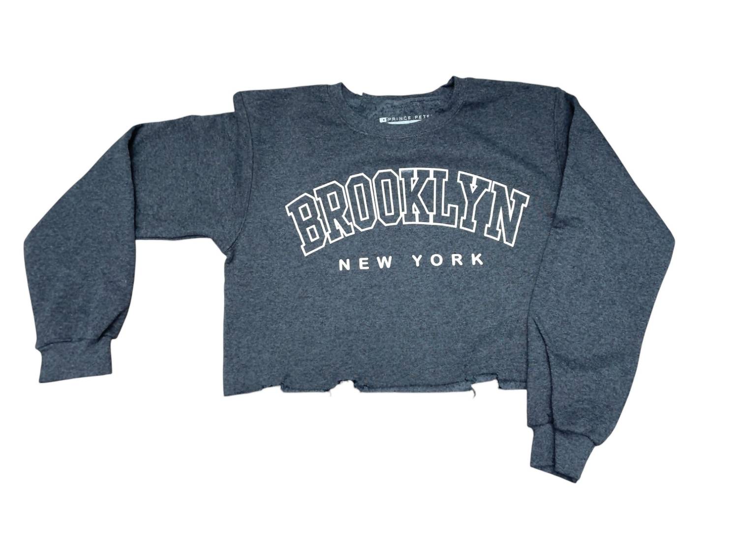 Prince Peter - Brooklyn Varsity Cropped Pullover Sweatshirt