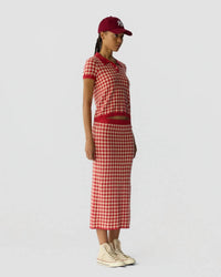 Guest In Residence - Gingham Shrunken Polo Shirt