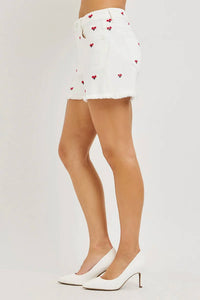 Risen - Pixie Embroidered Denim Shorts