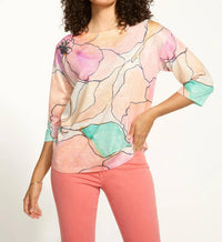 Fdj - Tilly Three Quarter Sleeve Drop Shoulder Top