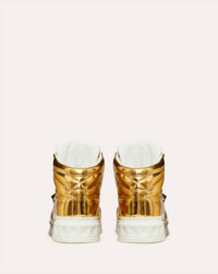Valentino - Men's Stud Mirror Effect Synthetic Fiber Mid-top Sneakers
