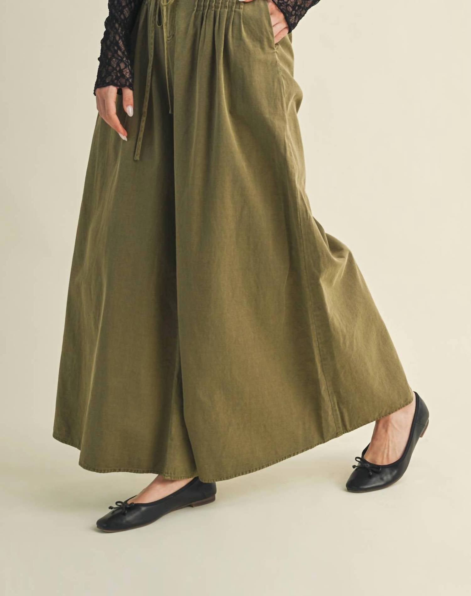 Mustard Seed - The Pintuck Power Wide Leg Pants