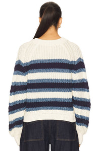 Free People - Frankie Cable Striped Pullover
