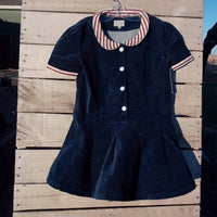 La Miniatura Kids Velvet Dress in indigo - kids' dress