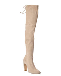 STUART WEITZMAN Women's Vidaland 100 Suede Over-the Knee Boot in tan - women's shoe