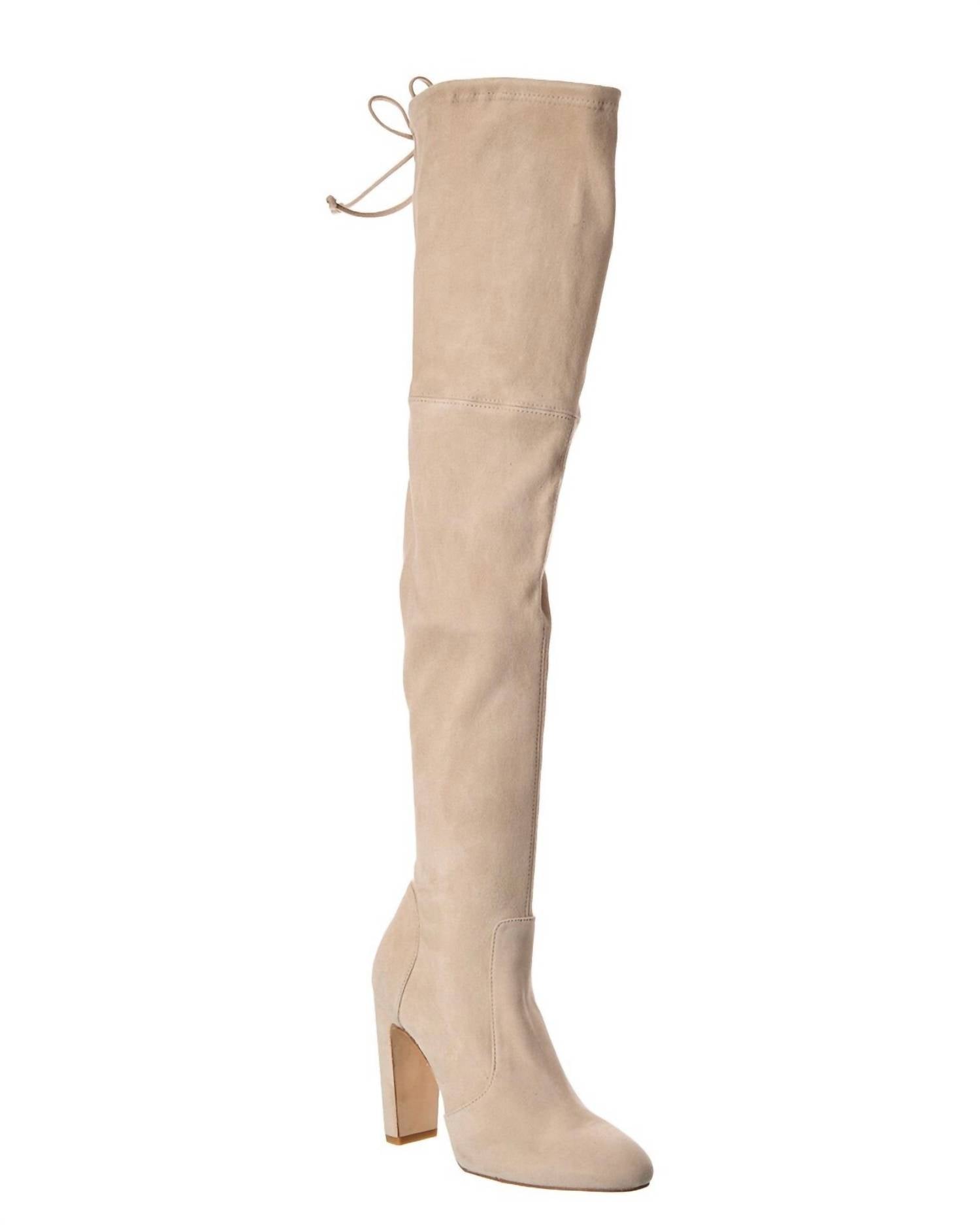 STUART WEITZMAN Women's Vidaland 100 Suede Over-the Knee Boot in tan - women's shoe