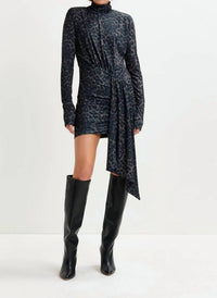 ESSENTIEL ANTWERP IMORTEL DRESS in brown black - women's dress
