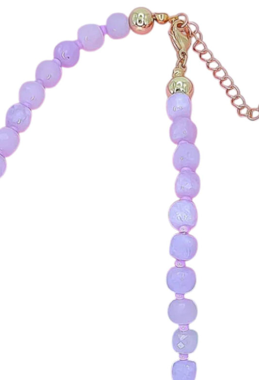 Treasure Jewels - Women's Lilac Dream Beaded Necklace