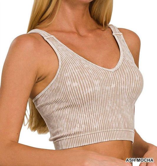 Zenana - Ribbed Crop Top