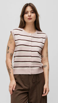 All : Row - Sleeveless Cardigan Top