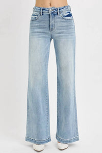 Risen - Tummy Control High Rise Wide Leg Jeans - Plus