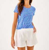 Lilly Pulitzer Captina Linen Shorts in resort white - women's pants - alternate view
