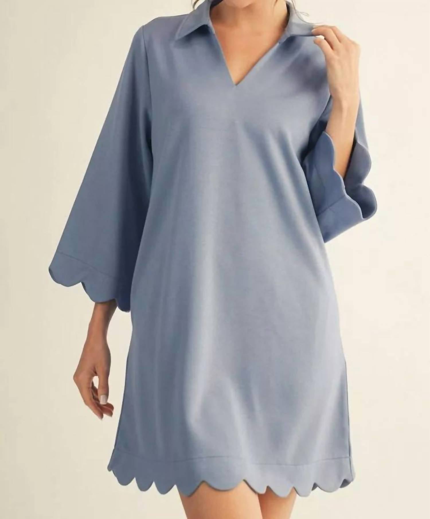 Jodifl Come My Way Dress in denim - women's dress - detail view
