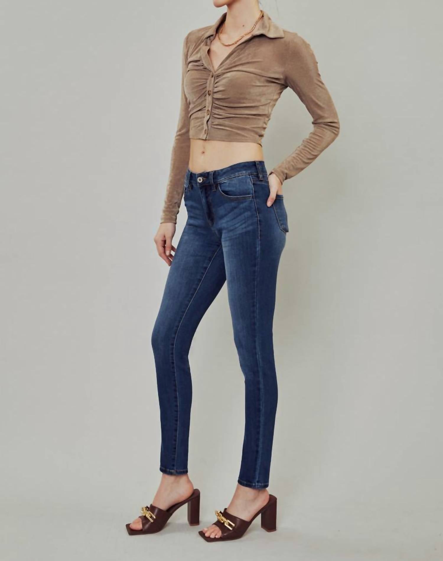 Kancan - Mid Rise Super Skinny Jeans