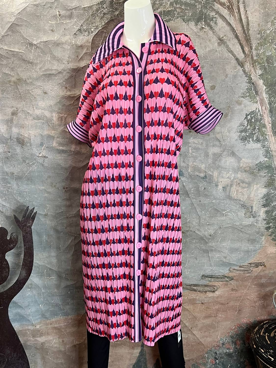 Vanite Couture - Women's Pleated Jacket Dress