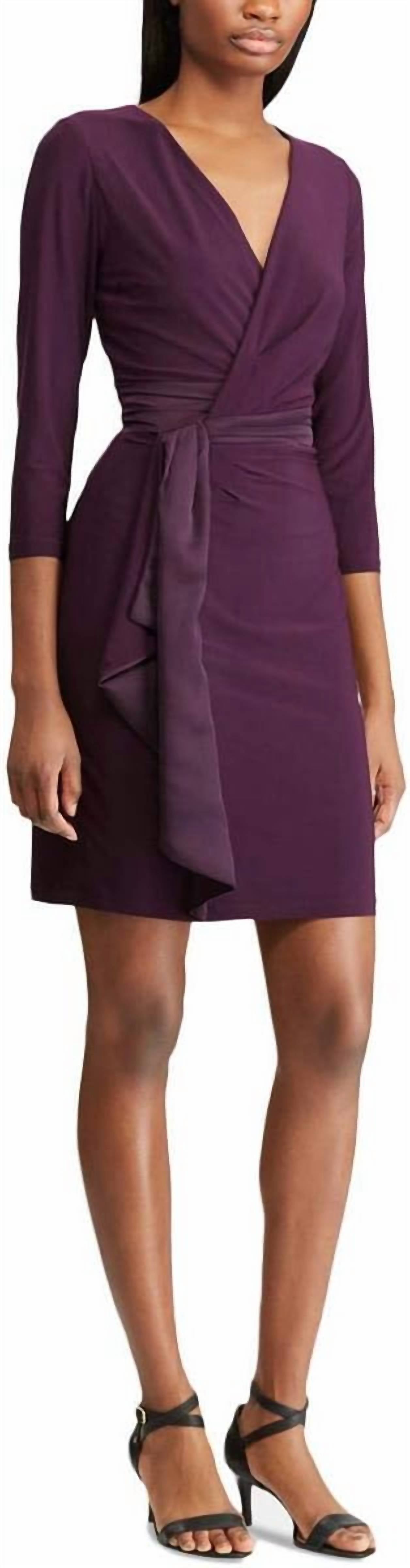 American Living - Women's Ruffled V Neck Dress
