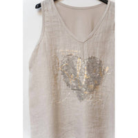 Sequin Heart "Believe" Tank Top