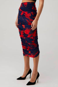 Lamarque - Pace Printed Mesh Midi Skirt