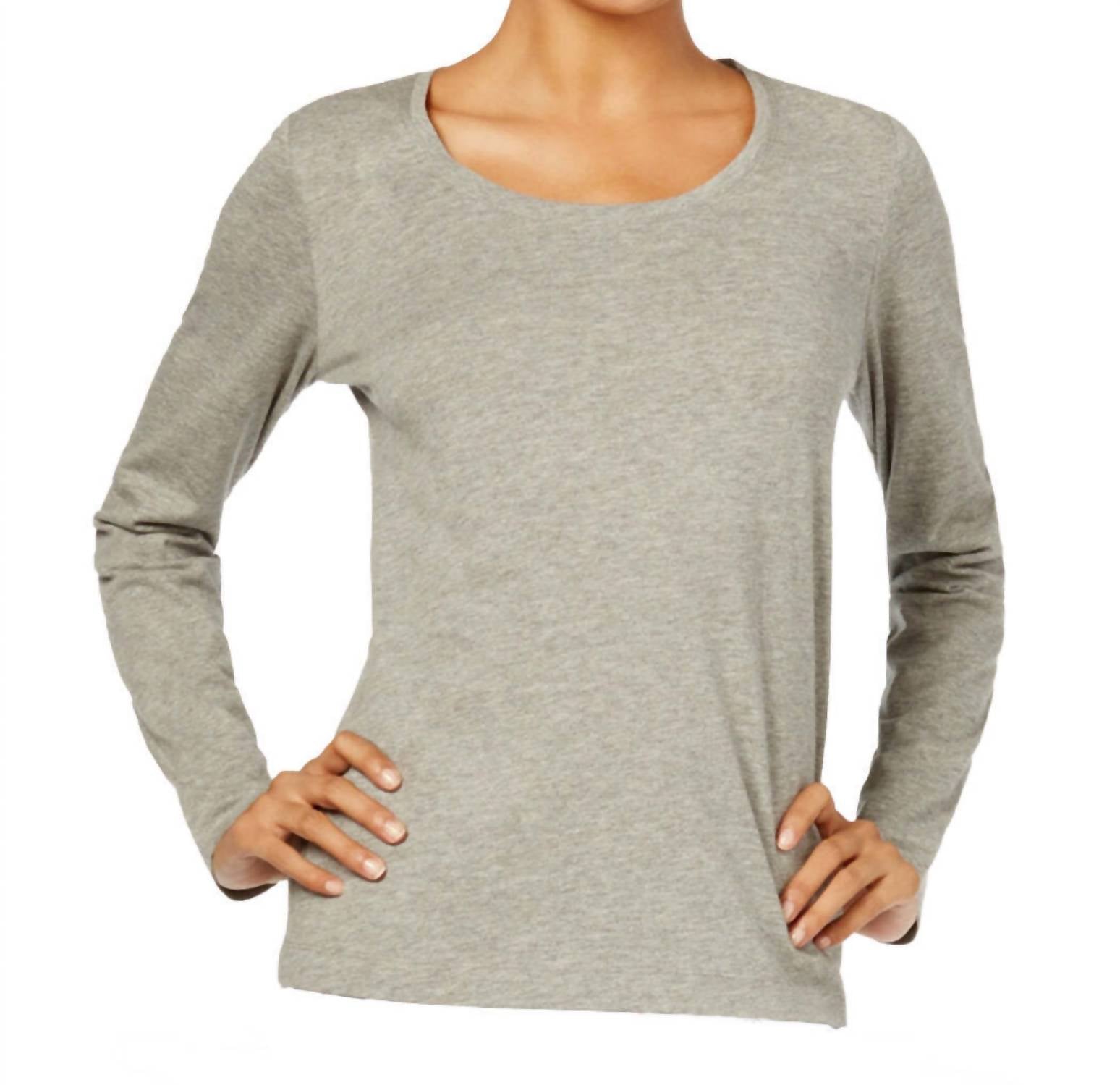 Jenni By Jennifer Moore - Women's Solid Long Sleeve Pajama Top
