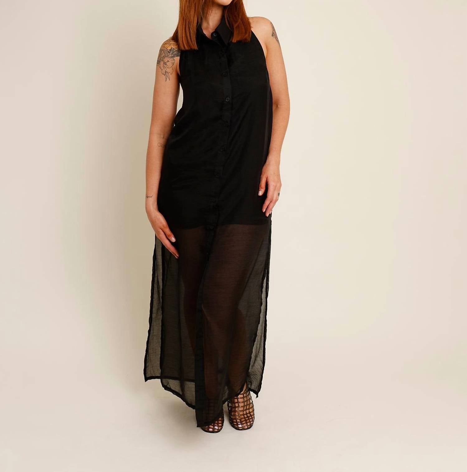Mimosa - Aria Collared Halter Neck Maxi Dress