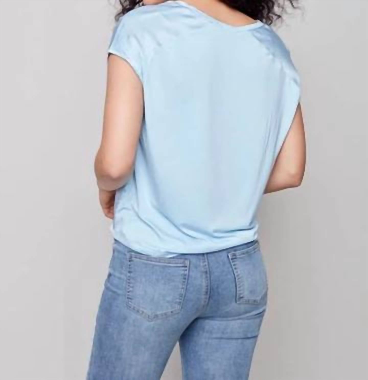 Charlie B - Satin Knit Dolman Top