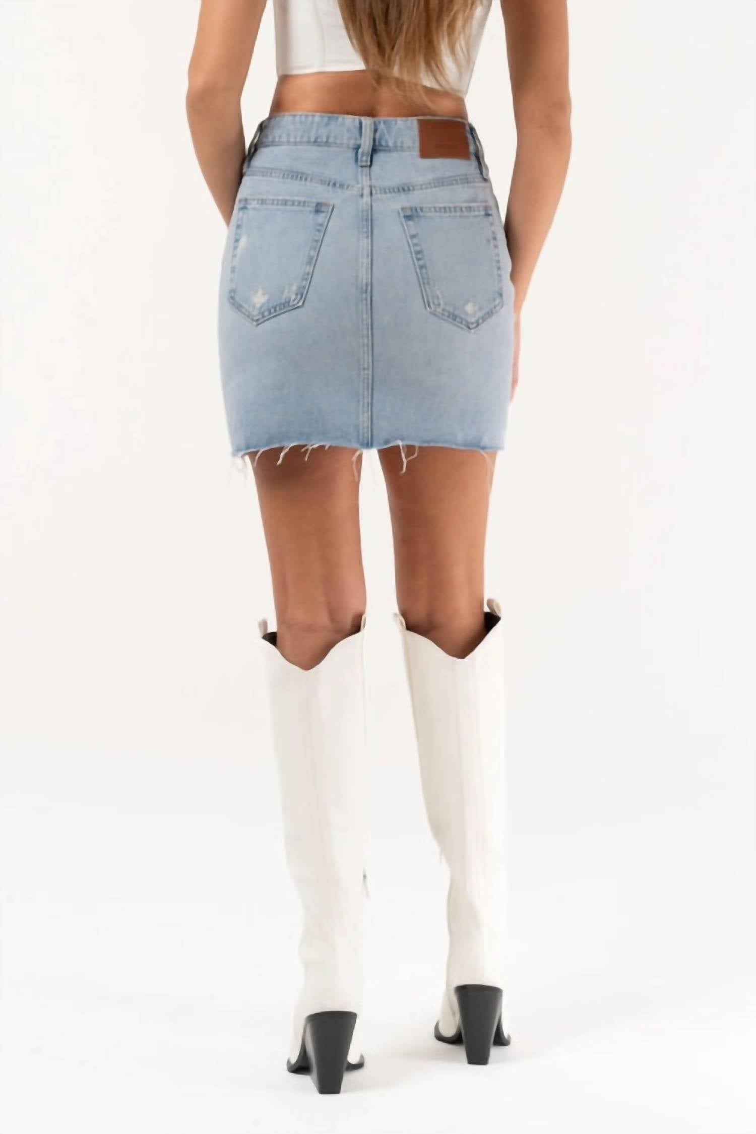 Hidden - Peyton Denim Mini Skirt