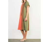 THML Colorblock Midi Dress in multi - women's dress - alternate view