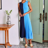 Karen Kane - Women's Sleeveless Colorblock Midi Dress