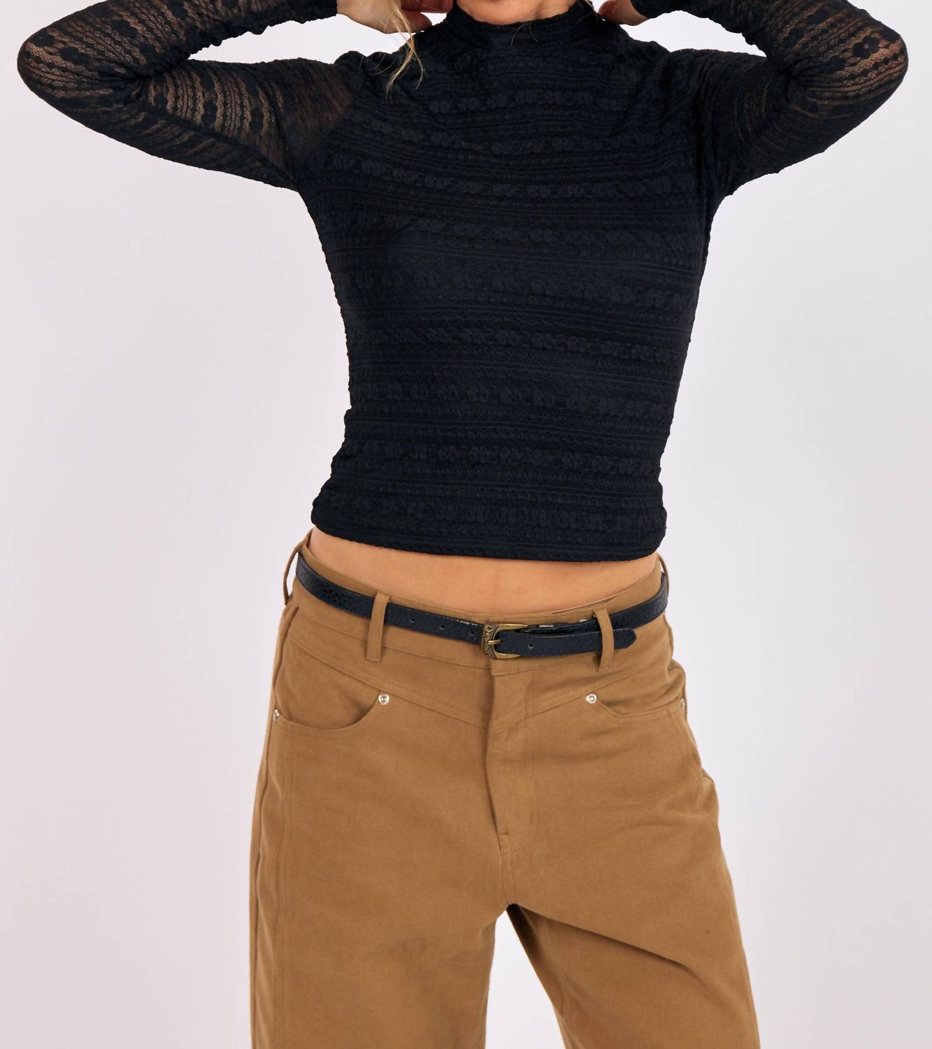 Sage The Label - Sundance Lace Mock Neck Top