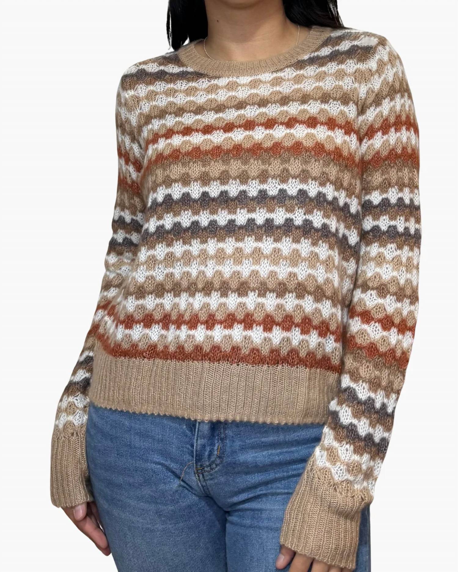 Autumn Cashmere - Fancy Stitch Crew Neck Sweater
