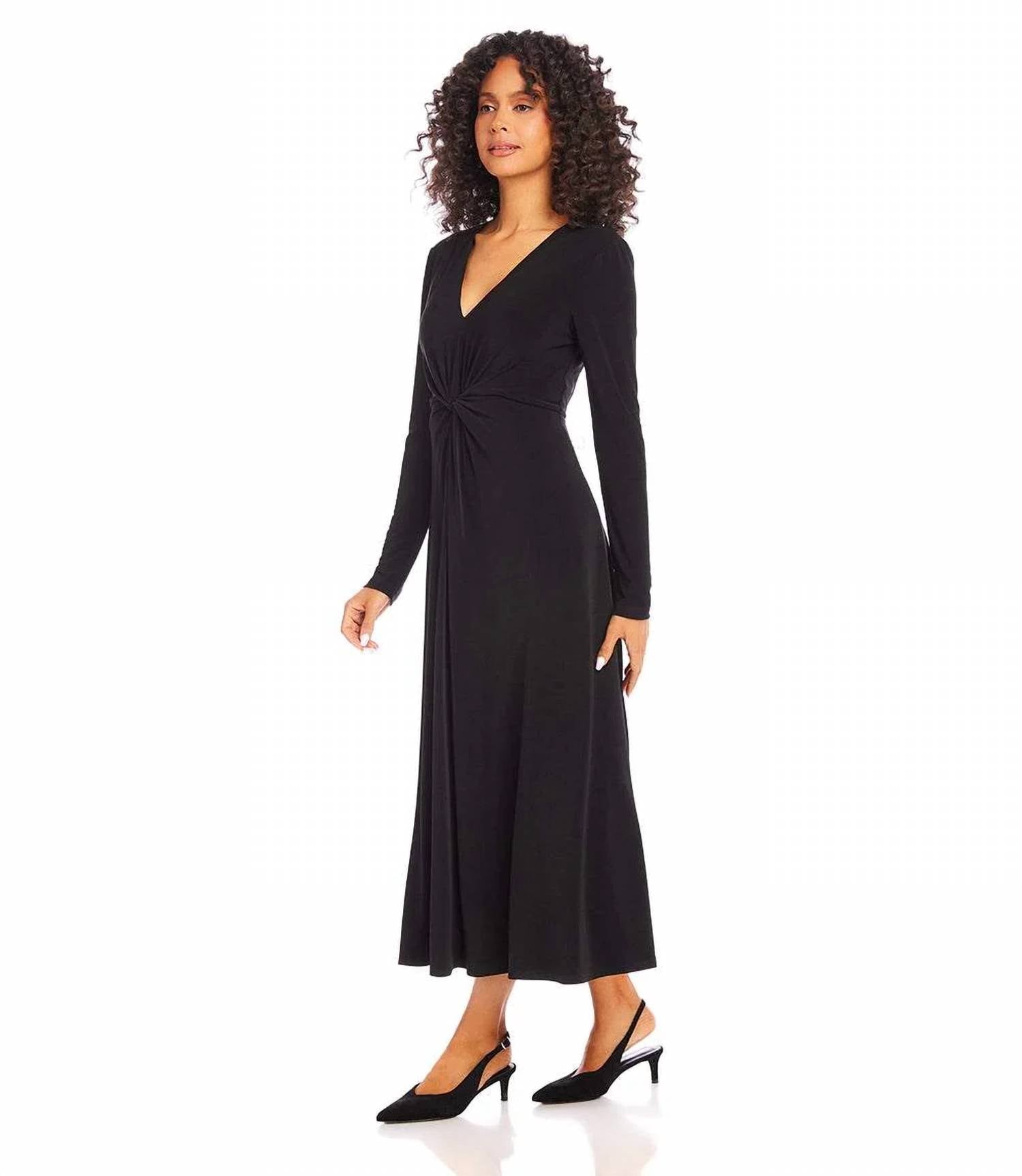 Karen Kane - Monroe Travel Jersey Twist Front Midi Dress