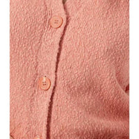 sundays Zya Boucle Button Front Vest in positano peach - women's jacket - detail view