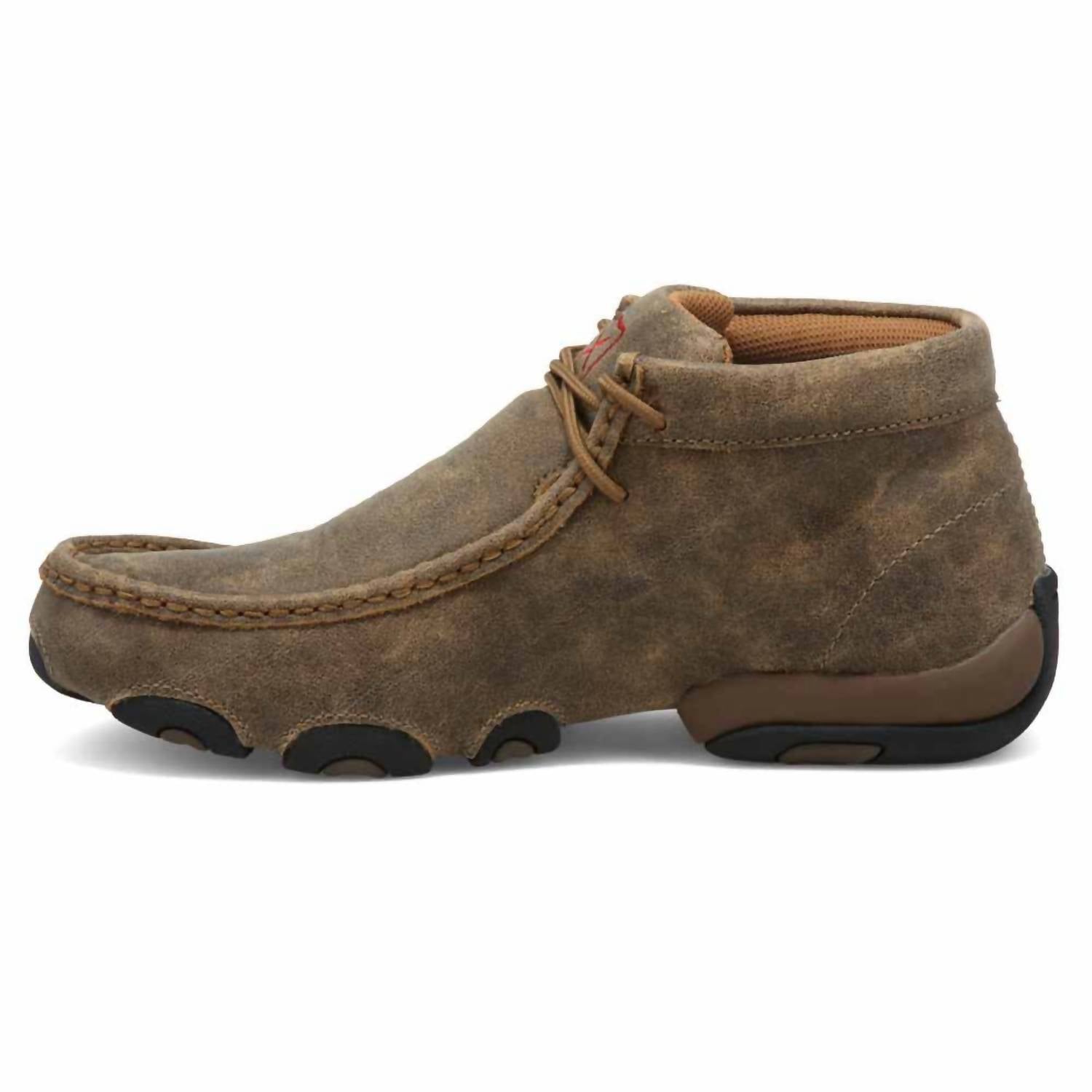 TWISTED X Women's Chukka Driving Moc Shoes in bomber brown - women's sneaker - detail view