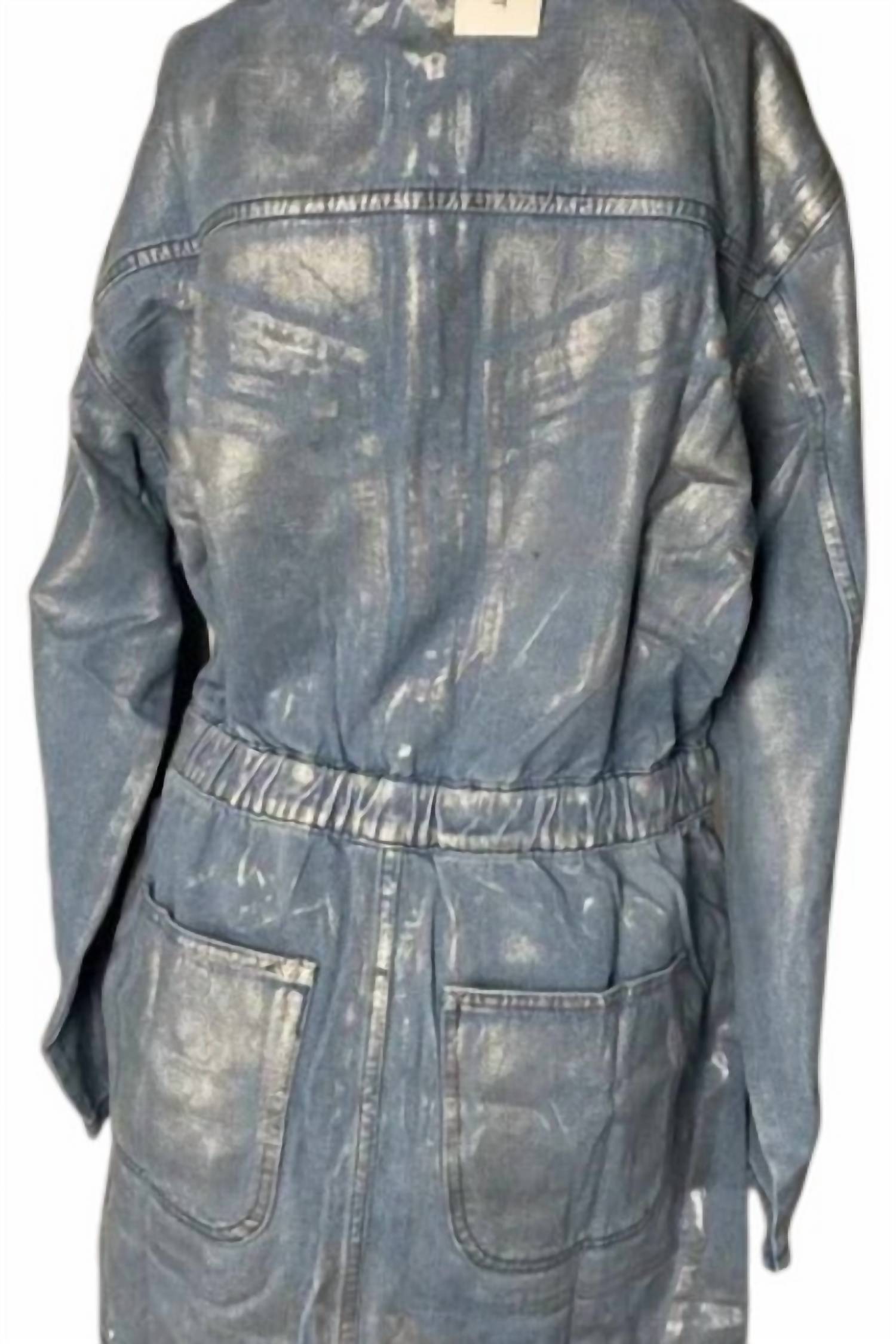 Veveret - Denim Zip-up Jumper Dress