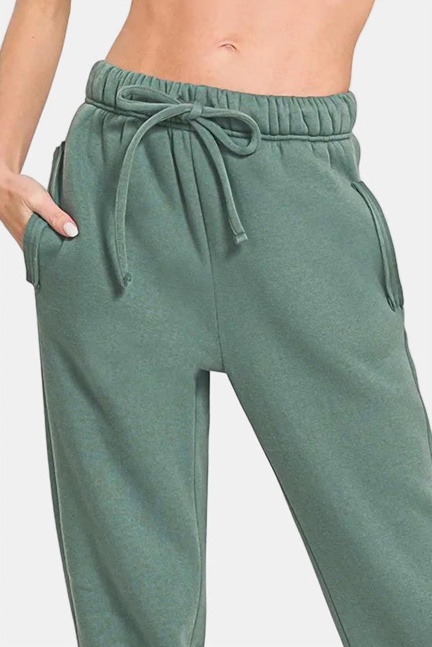 Zenana - Cozy Fleece Jogger Pants