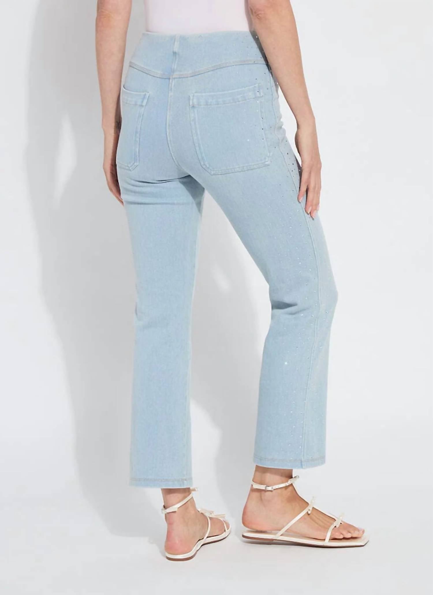 Lysse - Crystal Embellished Ankle Babyboot Jeans