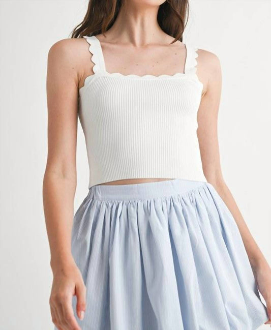 Mable - Scallop Detail Top